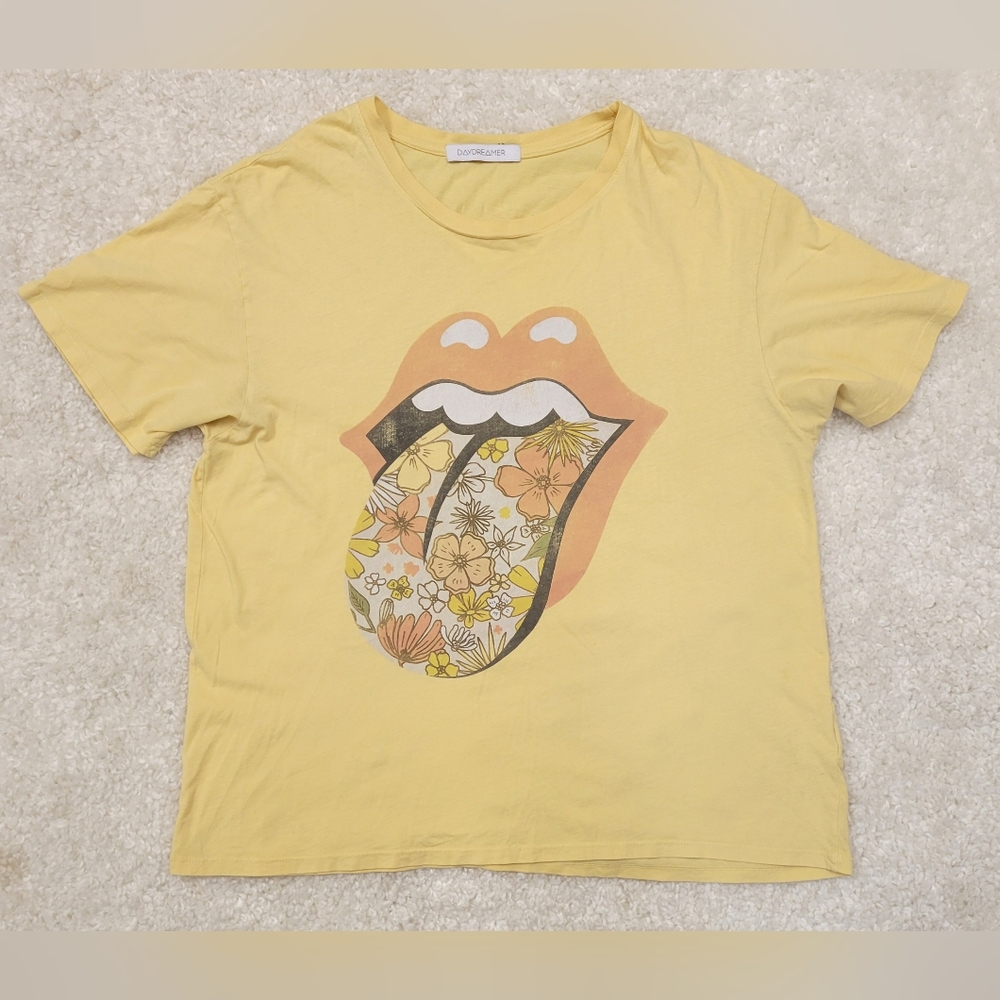 Daydreamer The Rolling Stones tongue short sleeve t-shirt, size large